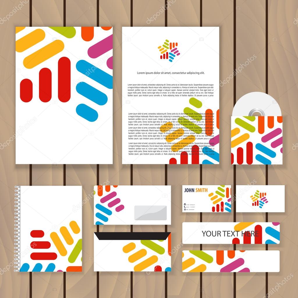 Creative coloful infinity corporate identity. Trendy business concept with logo design template. Vector illustration.