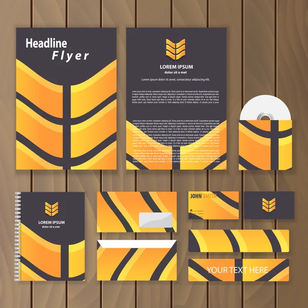 Identidad corporativa moderna. Plantilla de papelería creativa. Concepto de negocio de moda con diseño de logotipo. Ilustración vectorial . — Vector de stock