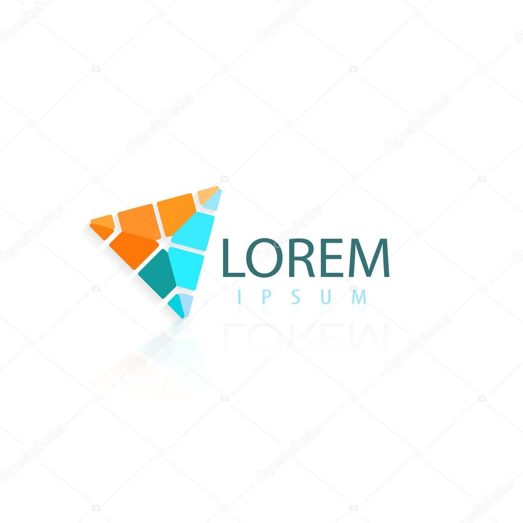 Triangle logo design. Trendy business concept. Vector logotype for your company.