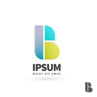 mektup b, logo tasarım şablonu. Şirketiniz için yaratıcı vektör logo.