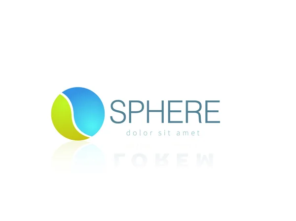 Kreativa eco sphere Logotypdesign. trendiga begreppet logotyp för ditt företag. vektor illustration. — Stock vektor