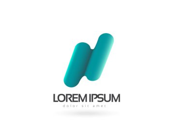 Logo tasarlamak, mektup N. Trendy iş kavramı logo. Yaratıcı vektör simgesi. 