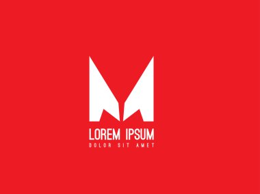 Harf M, logo tasarım şablonu. Şirketiniz için yaratıcı vektör logo.