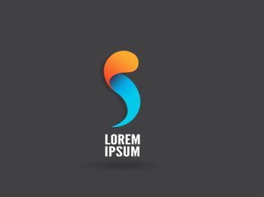 Logo tasarlamak, mektup S. Trendy iş kavramı logo. Yaratıcı vektör simgesi.