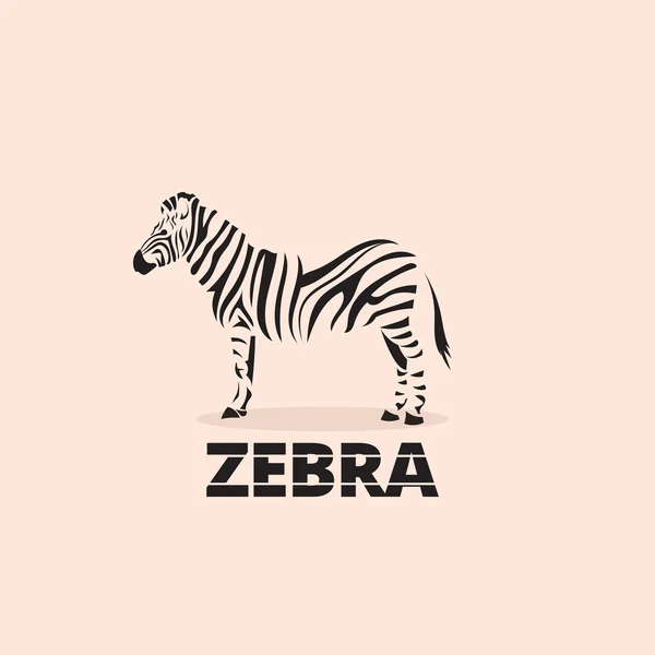 Künstlerische stilisierte Zebra-Ikone. Silhouette wilder Tiere. kreative Kunst Logo-Design. Vektorillustration. — Stockvektor