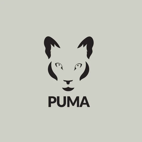 Vector artístico silueta puma. Idea estilizada animal salvaje icono . — Vector de stock