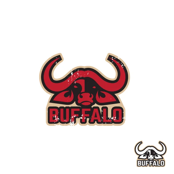 Stylizované silueta Buffalo. Umělecké kreativní nápad. Šablona návrhu loga zvířata. Vektorové idea logotypu. — Stockový vektor