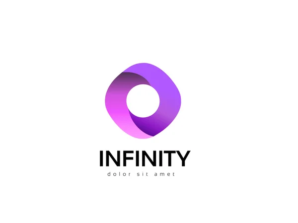 Infinity abstract logo design. Creative business icon. Vector idea logotype. — Stock Vector