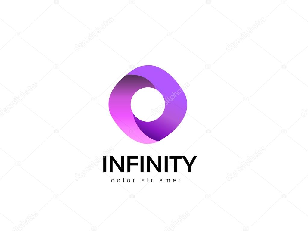Infinity abstract logo design. Creative business icon. Vector idea logotype.