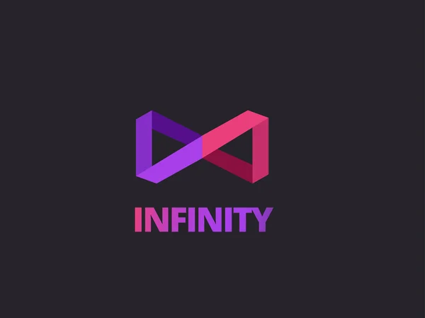 Templat desain logo Abstrak Infinity. Kreatif logotype untuk perusahaan Anda. Elemen bisnis vektor . - Stok Vektor