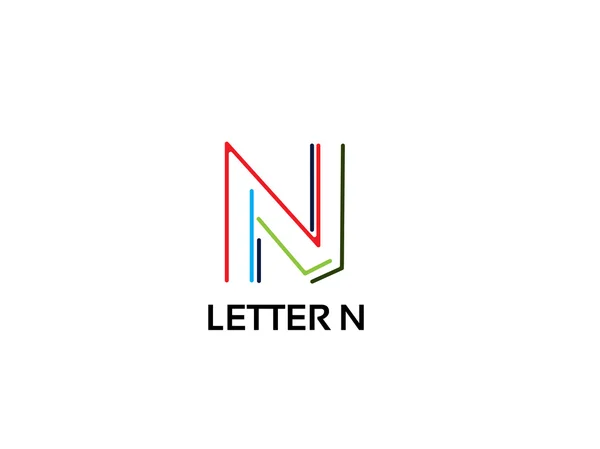 Letter N, logo icon design template. Vector business elements. — Stock Vector