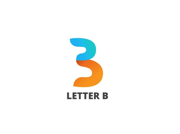 Huruf B, templat desain ikon logo. Elemen bisnis vektor . - Stok Vektor