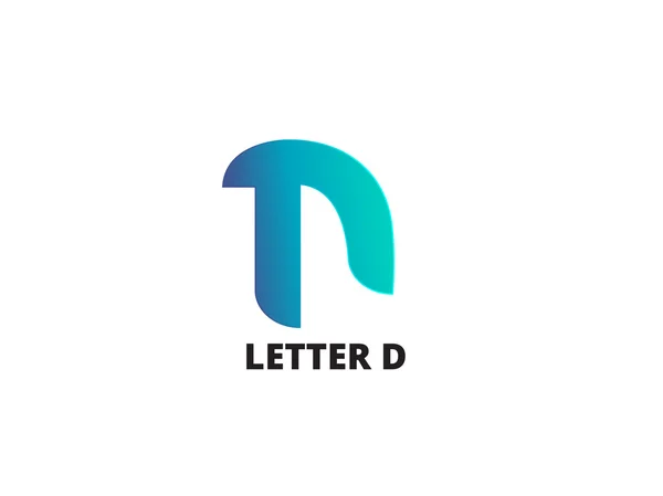 文字 D は、ロゴ アイコン デザイン テンプレート。ベクター ビジネス要素. — ストックベクタ