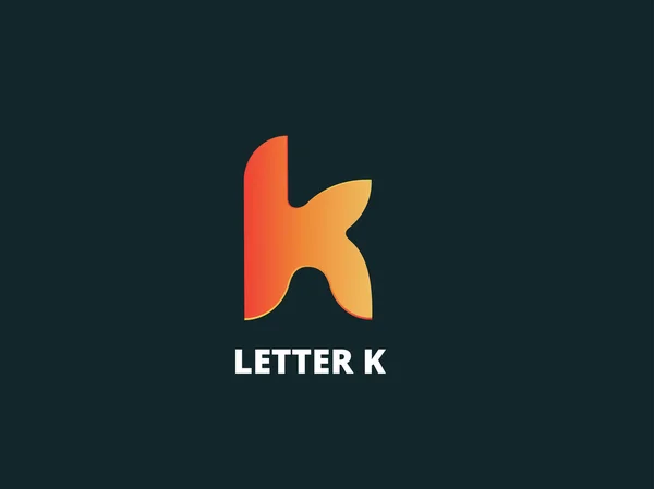 Lettre K, logo icône modèle de conception. Éléments d'affaires vectoriels . — Image vectorielle