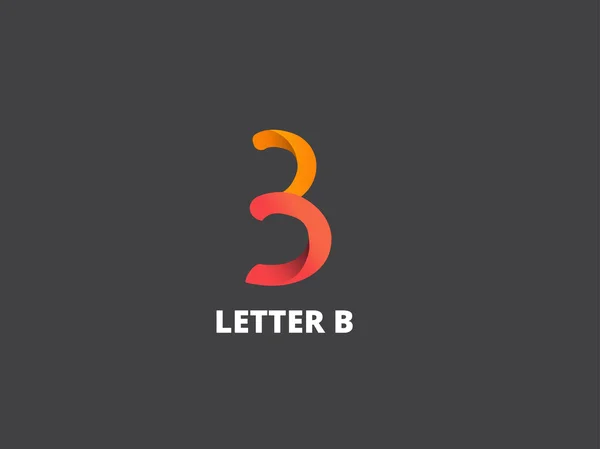 Letter B, logo icon design template. Vector business elements. — Stock Vector