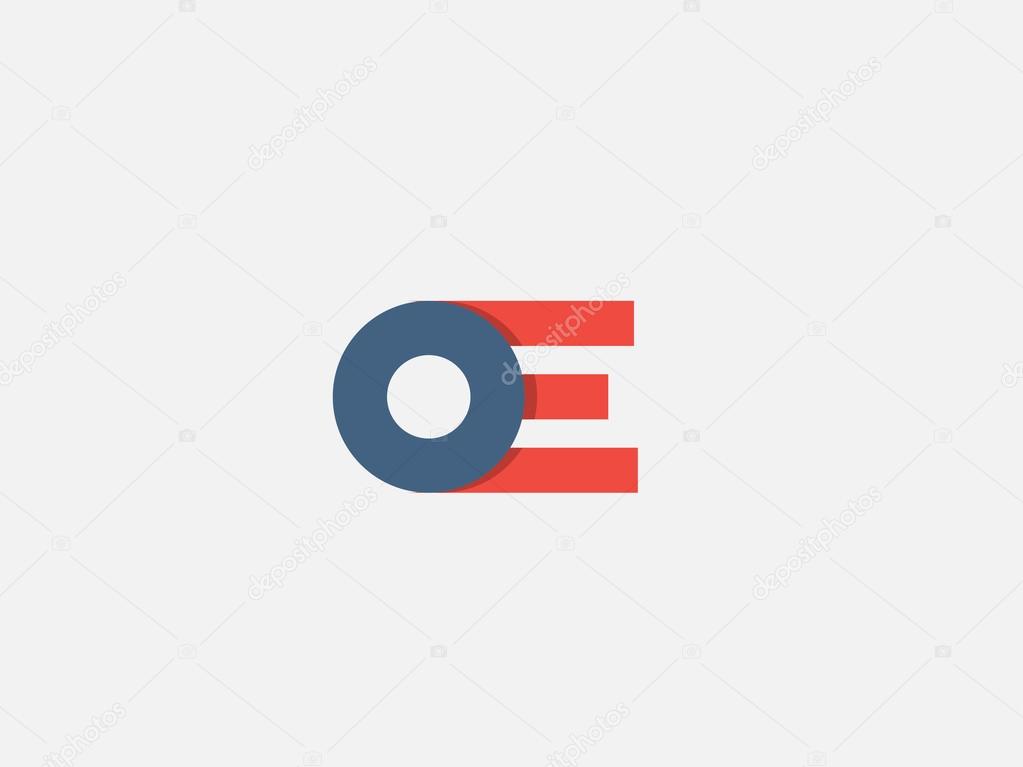 Letter E, logo icon design template. Vector business elements.