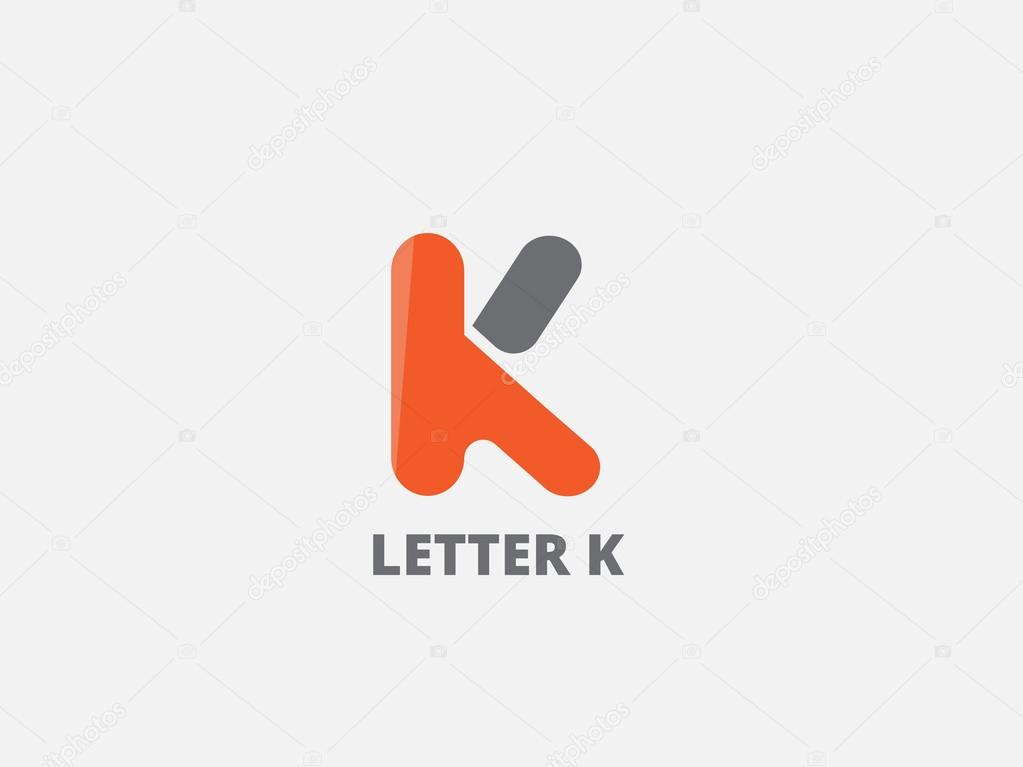 Letter K, logo icon design template. Vector business elements.
