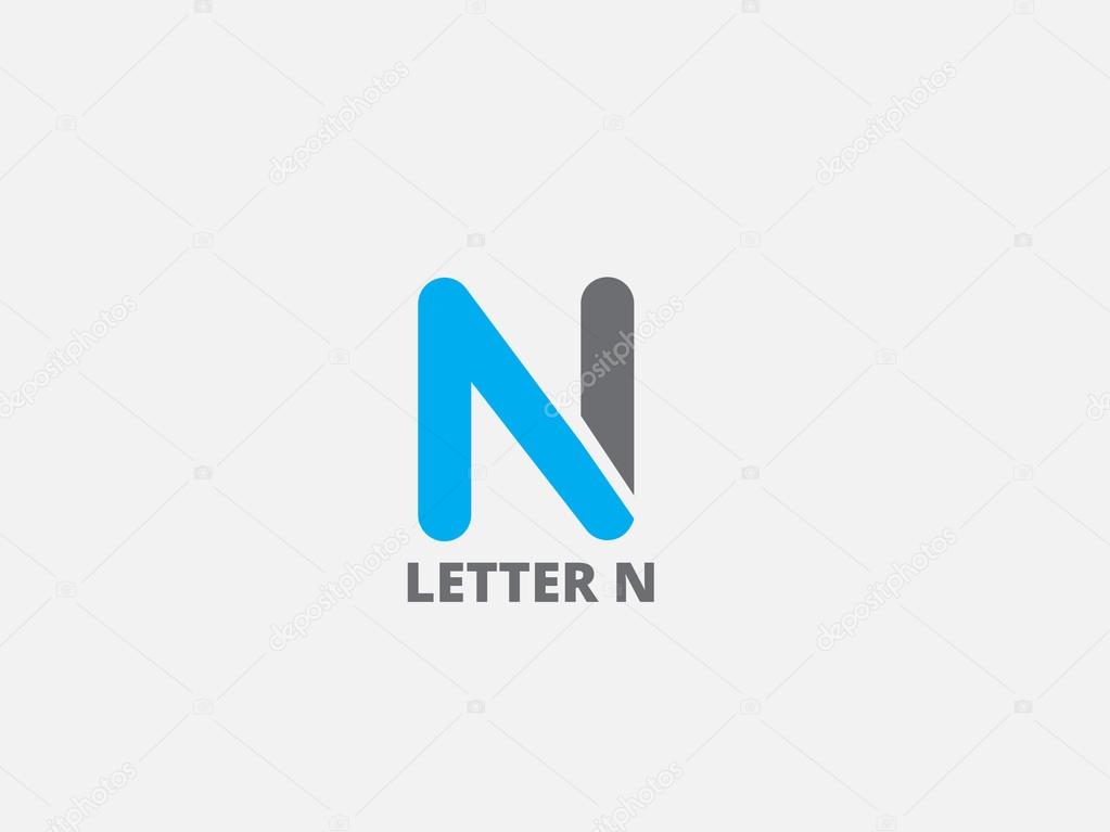 Letter N, logo icon design template. Vector business elements.