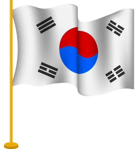 Flagge Südkoreas — Stockvektor