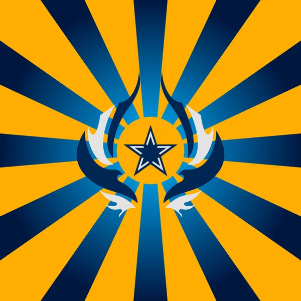 Желто-синий логотип — стоковый вектор