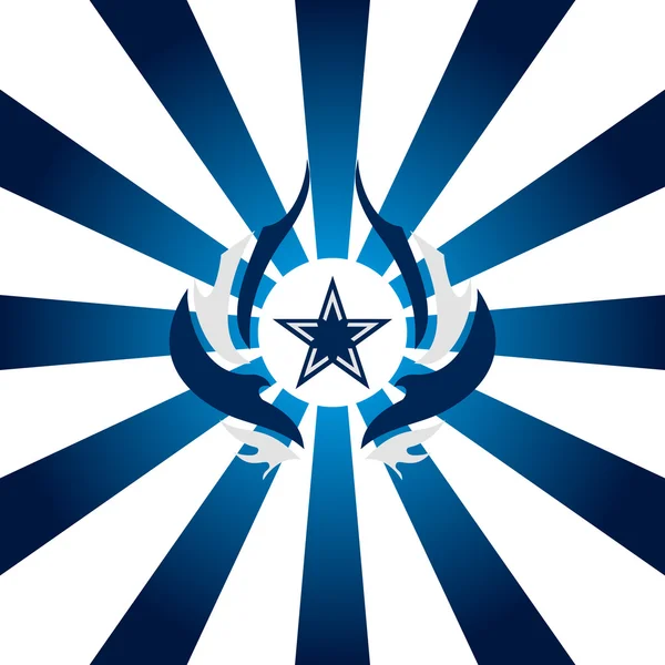 Бело-синий логотип — стоковый вектор