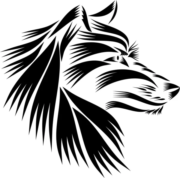 Wolf's head — Stock Vector