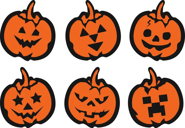 Cara de calabaza — Vector de stock