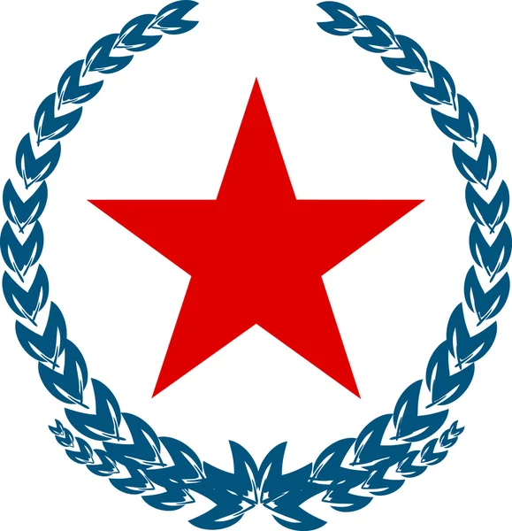 Logo mit Stern und Ohr — Stockvektor
