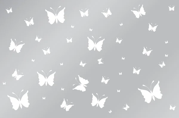 Mariposas de rosa amarilla en degradado de fondo de pantalla gris — Vector de stock