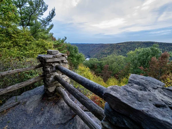 Coopers Rock State Forest Virgínia Ocidental Outono Logo Antes Pôr — Fotografia de Stock