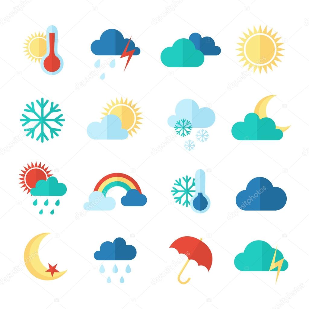 Set of weather icons