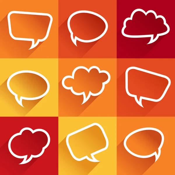 Set of flat speech bubbles — Stock Vector