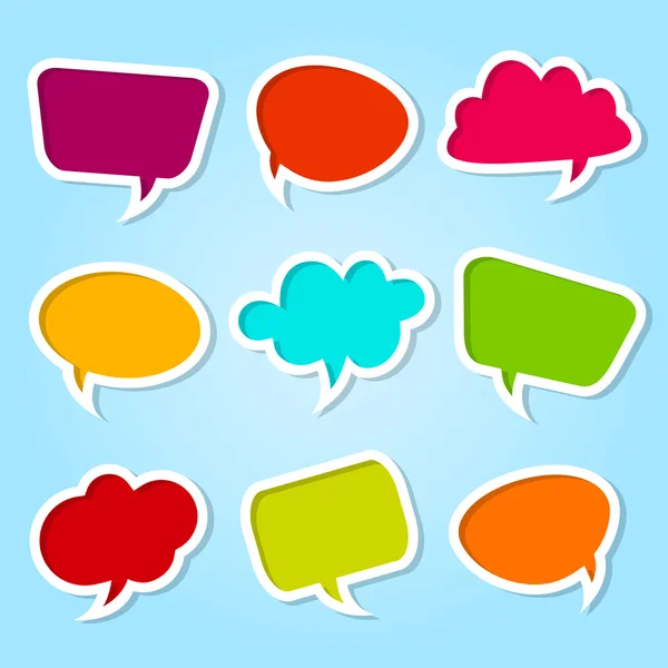 Set of speech colorful bubbles — Stock Vector