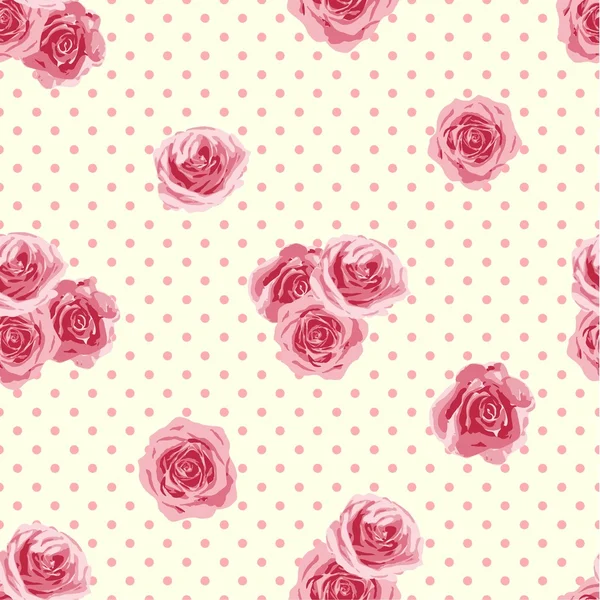 Flower seamless pattern with roses — Stock Vector