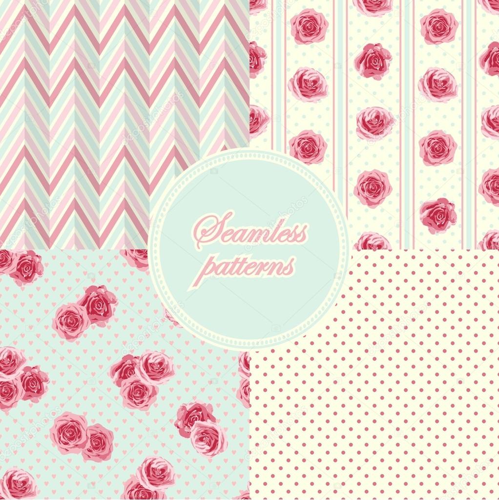 Set of vintage seamless patterns