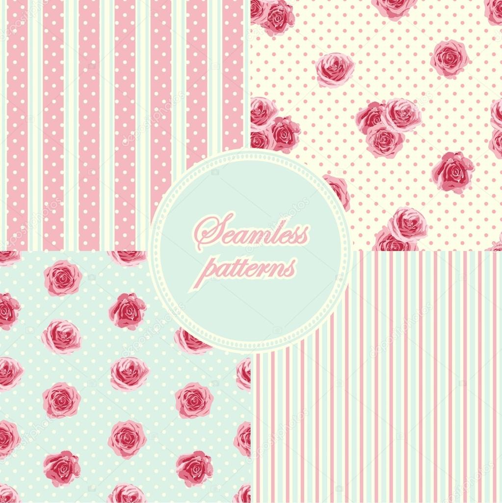 Set of vintage seamless patterns