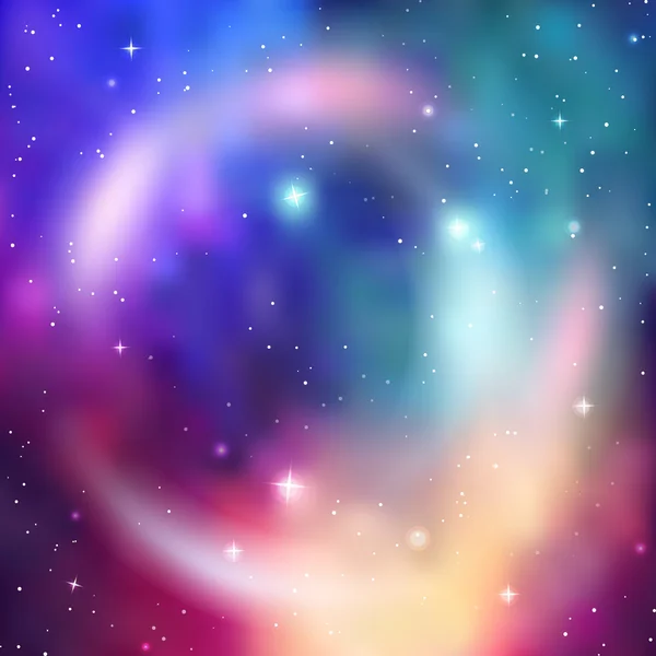 Galaxen bakgrund. Abstrakt färgglada vektor illustration — Stock vektor
