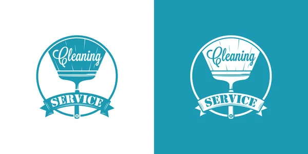 Cleaning Service Vector Vintage Logos — Stock Vector