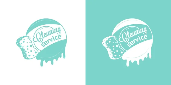 Cleaning Service Vector Vintage Logos — Stock Vector