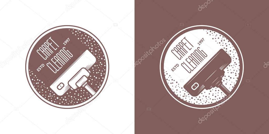 Cleaning Service Vector Vintage Logos in two color