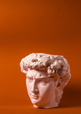 David 'in kafasının alçıtaşı heykeli. Michelangelos David heykel kopyası.