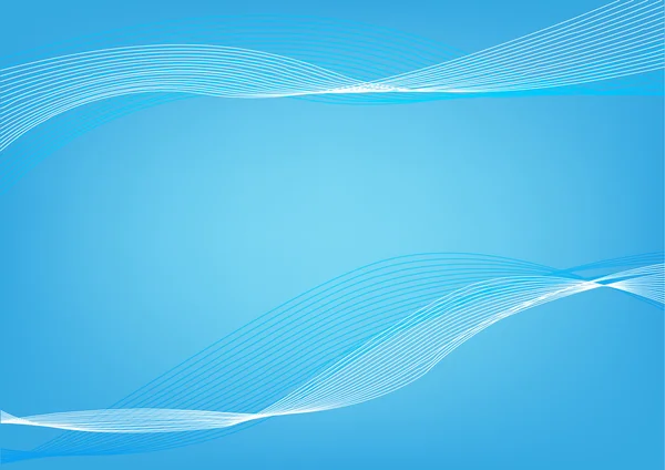 Blue Waves Background Frame — Stock Vector