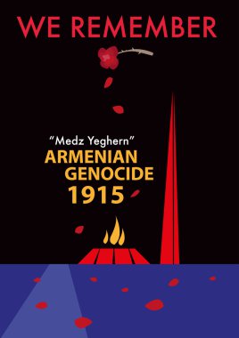 Ermeni Soykırım anıtı kavramı. Düzenlenebilir küçük resim.