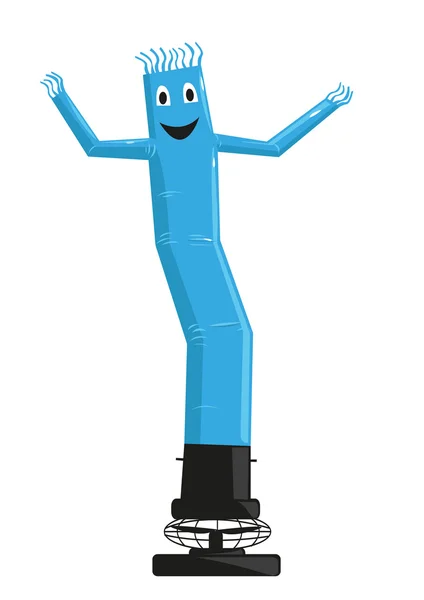 Táncoló felfújható Tube egy rajongó. ClipArt-kép szerkeszthető. — Stock Vector