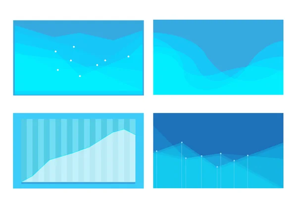 Set van infographic beelden in blauwe kleurthema. Bewerkbare clip art. — Stockvector