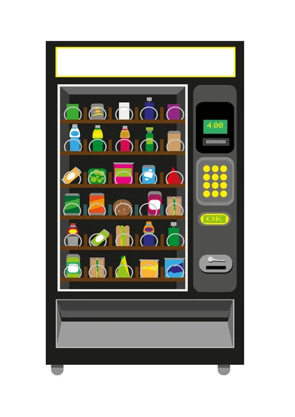 Automat schwarze Farbe. isoliert auf weißem Hintergrund. editierbare Clip-Art. — Stockvektor