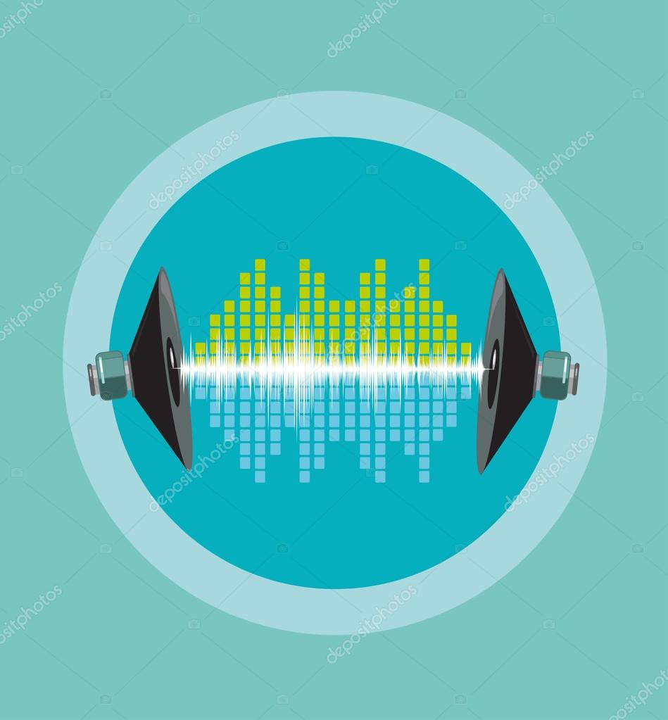 Cool artwork concept of audio or sound engineering for music artists, DJ or online service subscriptions