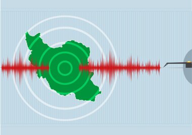 Islamic Republic of Iran Earthquake Vector concept. Editable Clip Art. clipart