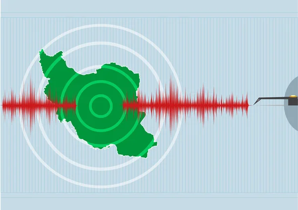 Islamic Republic of Iran Earthquake Vector concept. Editable Clip Art. — Stock Vector