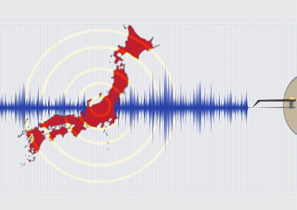 Japan Earthquake Concept — Stock Vector